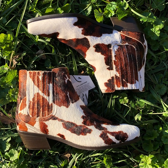 Zara Cow Print Booties - Picture 4 of 6